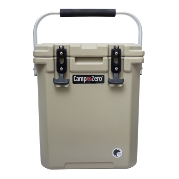 CAMP-ZERO 16 - 16.9 Qt. Premium Cooler with Molded-In Cup Holders | Beige
