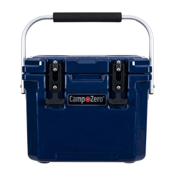  CAMP-ZERO 10 Quart Premium Cooler with 2 Molded-In Cup Holders | Navy Blue