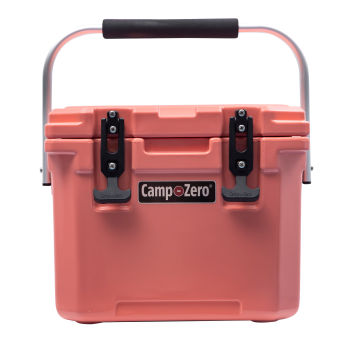  CAMP-ZERO 10 Quart Premium Cooler with 2 Molded-In Cup Holders  | Coral
