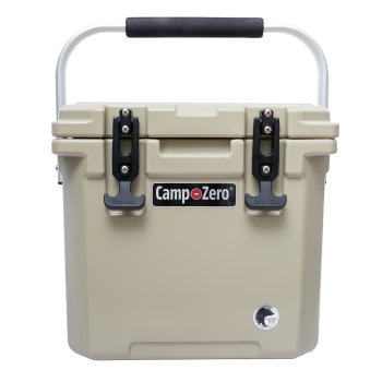 CAMP-ZERO 12 | 12.6 Qt. Premium Cooler with Molded-In Cup Holders | Beige