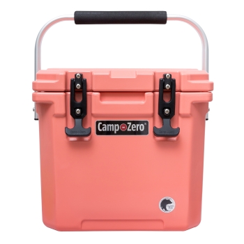 CAMP-ZERO 12 - 12.6 Qt. Premium Cooler with Molded-In Cup Holders | Coral