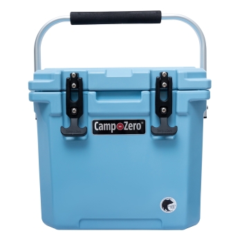 CAMP-ZERO 12 - 12.6 Qt. Premium Cooler with Molded-In Cup Holders | Sky Blue