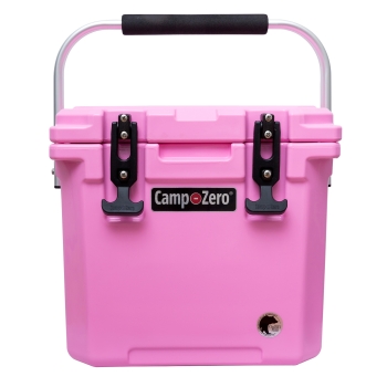 CAMP-ZERO 12 - 12.6 Qt. Premium Cooler with Molded-In Cup Holders | Pink