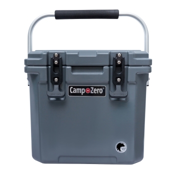 CAMP-ZERO 12 - 12.6 Qt. Premium Cooler with Molded-In Cup Holders | Grey