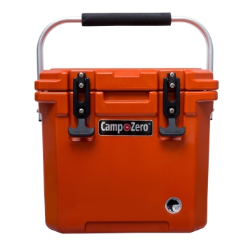 CAMP-ZERO 12 - 12.6 Qt. Premium Cooler with Molded-In Cup Holders | Burnt Orange