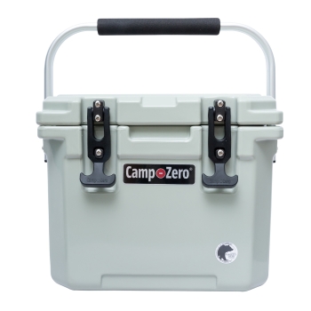 CAMP-ZERO 10.6 Qt. Cooler with Molded-In Cup Holders and Aluminum Comfort Grip Folding Handle