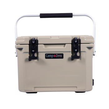 CAMP-ZERO 21 Qt. Premium Cooler with Four Molded-In Cup Holders  | Beige