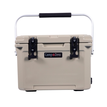 CAMP-ZERO 20 | 21 Qt. Premium Cooler with Four Molded-In Cup Holders | Beige