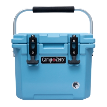 CAMP-ZERO 10.6 Qt. Cooler with Molded-In Cup Holders and Aluminum Comfort Grip Folding Handle