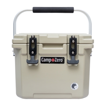 CAMP-ZERO 10 | 10.6 Qt. Premium Cooler with Molded-In Cup Holders | Beige