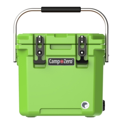 CAMP-ZERO 12 - 12.6 Qt. Premium Cooler with Molded-In Cup Holders | Lime Green