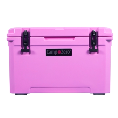 CAMP-ZERO 40 - 42.28 Qt. Premium Cooler with Molded-In Cup Holders | Pink