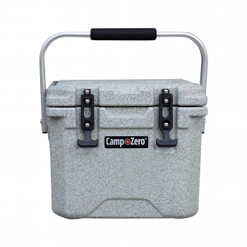 CAMP-ZERO 10 Quart Premium Cooler with 2 Molded-In Cup Holders | Brown Granite