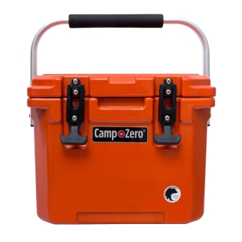 CAMP-ZERO 10 - 10.6 Qt. Premium Cooler with Molded-In Cup Holders | Burnt Orange