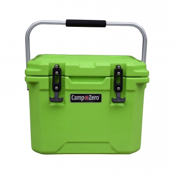 CAMP-ZERO 10 Quart Premium Cooler with 2 Molded-In Cup Holders | Lime Green