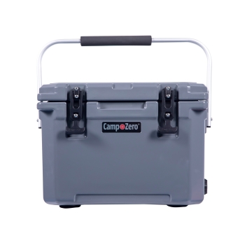 CAMP-ZERO 21 Qt. Premium Cooler with Four Molded-In Cup Holders | Grey
