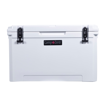 CAMP-ZERO 80 - 84.54 Qt. Premium Cooler with Molded-In Cup Holders| White